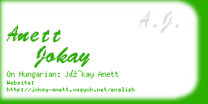 anett jokay business card